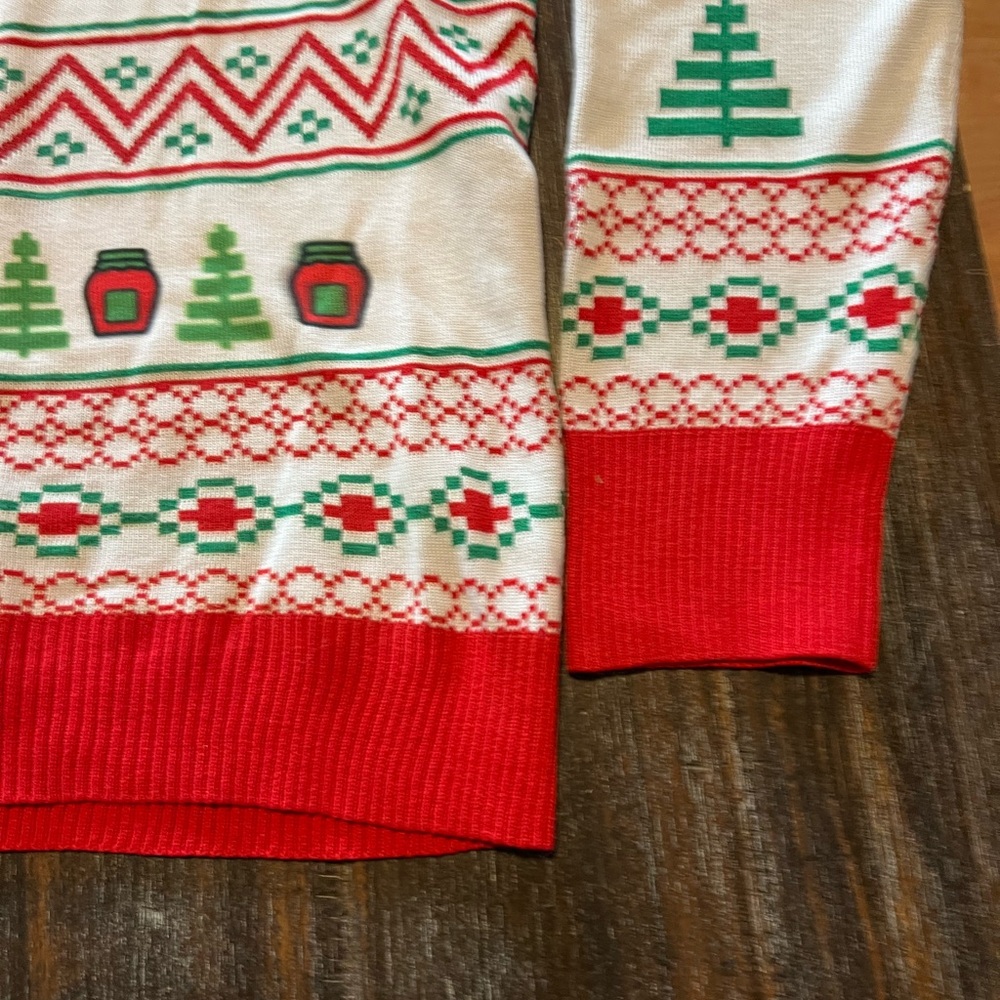 Ugly Christmas Sweater - Red, Green, and White Crewneck - Picture 5 of 7